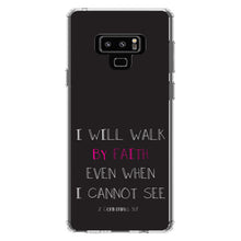 DistinctInk® Clear Shockproof Hybrid Case for Apple iPhone / Samsung Galaxy / Google Pixel - 2 Corinthians 5:7 - I Will Walk By Faith Even When I Cannot See