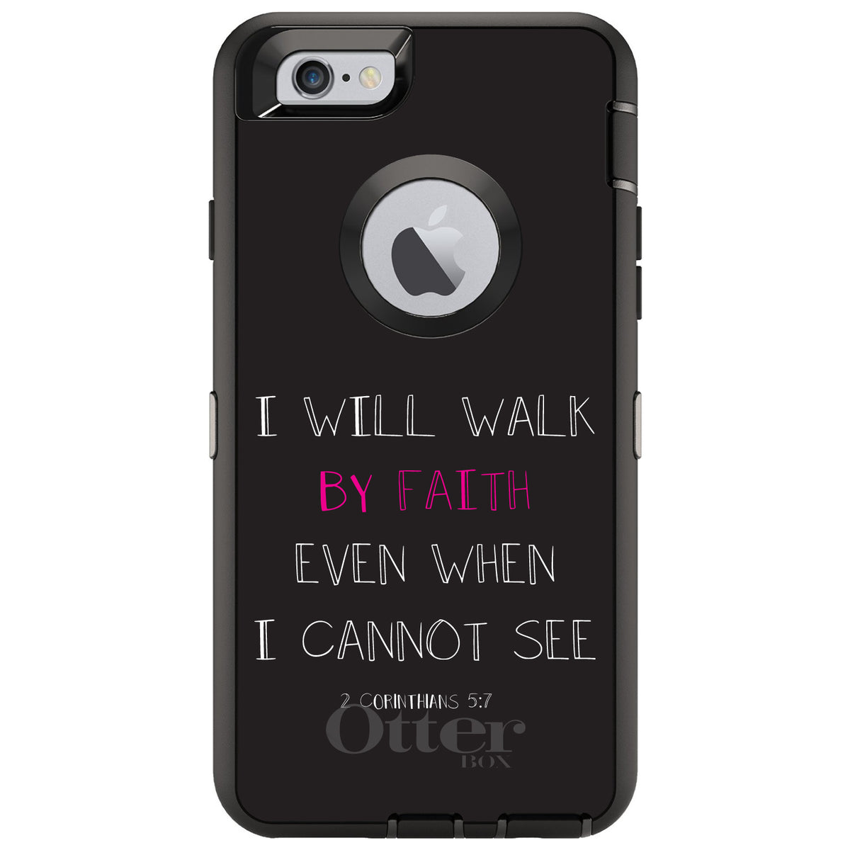 2 Corinthians 5:7, I Will Walk By Faith Even When I Cannot See OtterBox Defender Case for iPhone & Galaxy, view 4