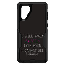 DistinctInk™ OtterBox Commuter Series Case for Apple iPhone or Samsung Galaxy - 2 Corinthians 5:7 - I Will Walk By Faith Even When I Cannot See
