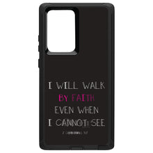 DistinctInk™ OtterBox Defender Series Case for Apple iPhone / Samsung Galaxy / Google Pixel - 2 Corinthians 5:7 - I Will Walk By Faith Even When I Cannot See