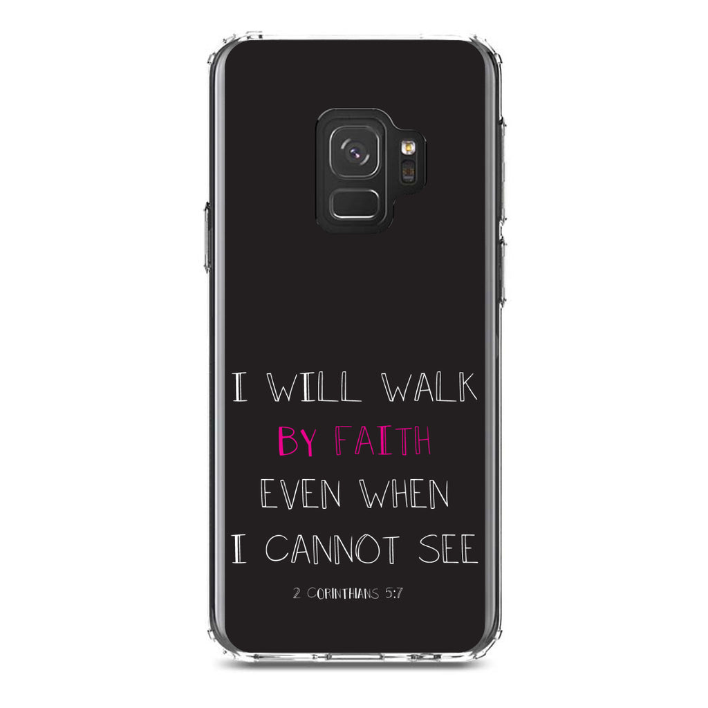 2 Corinthians 5:7, I Will Walk By Faith Even When I Cannot See Clear Shockproof iPhone Case, view 19