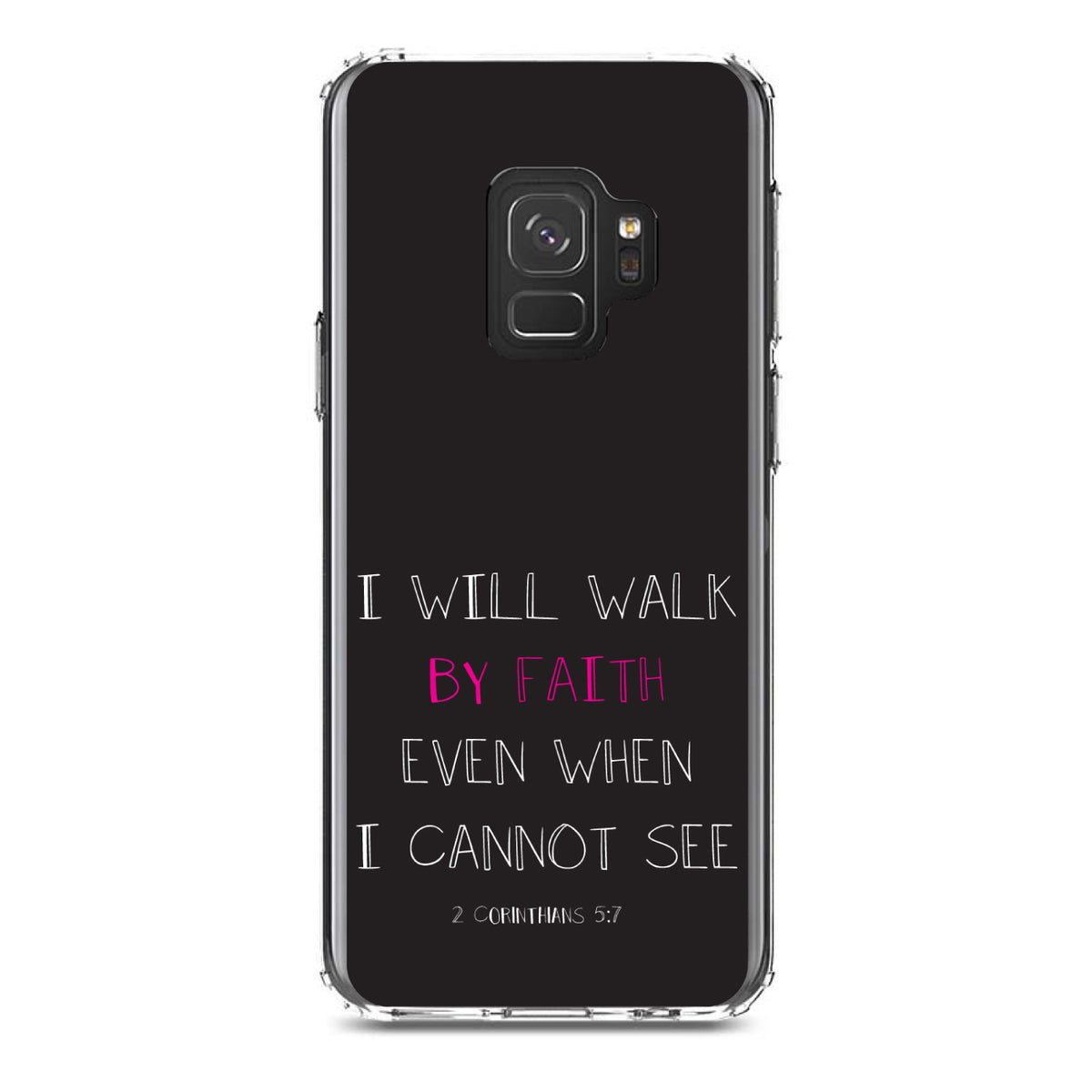 2 Corinthians 5:7, I Will Walk By Faith Even When I Cannot See Clear Shockproof iPhone Case, view 19