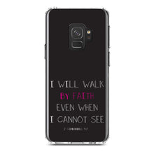 DistinctInk® Clear Shockproof Hybrid Case for Apple iPhone / Samsung Galaxy / Google Pixel - 2 Corinthians 5:7 - I Will Walk By Faith Even When I Cannot See