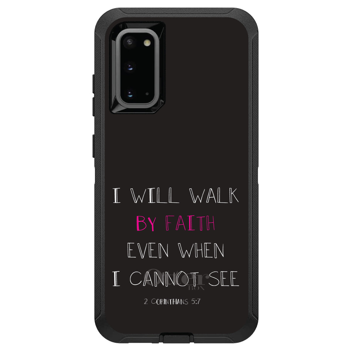 2 Corinthians 5:7, I Will Walk By Faith Even When I Cannot See OtterBox Defender Case for iPhone & Galaxy, view 6