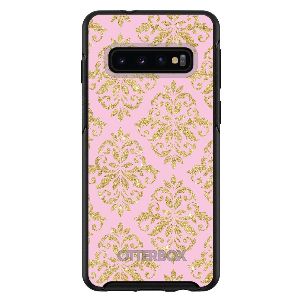 Pink & Gold Print, Damask Pattern OtterBox Symmetry Case for iPhone & Galaxy, view 6