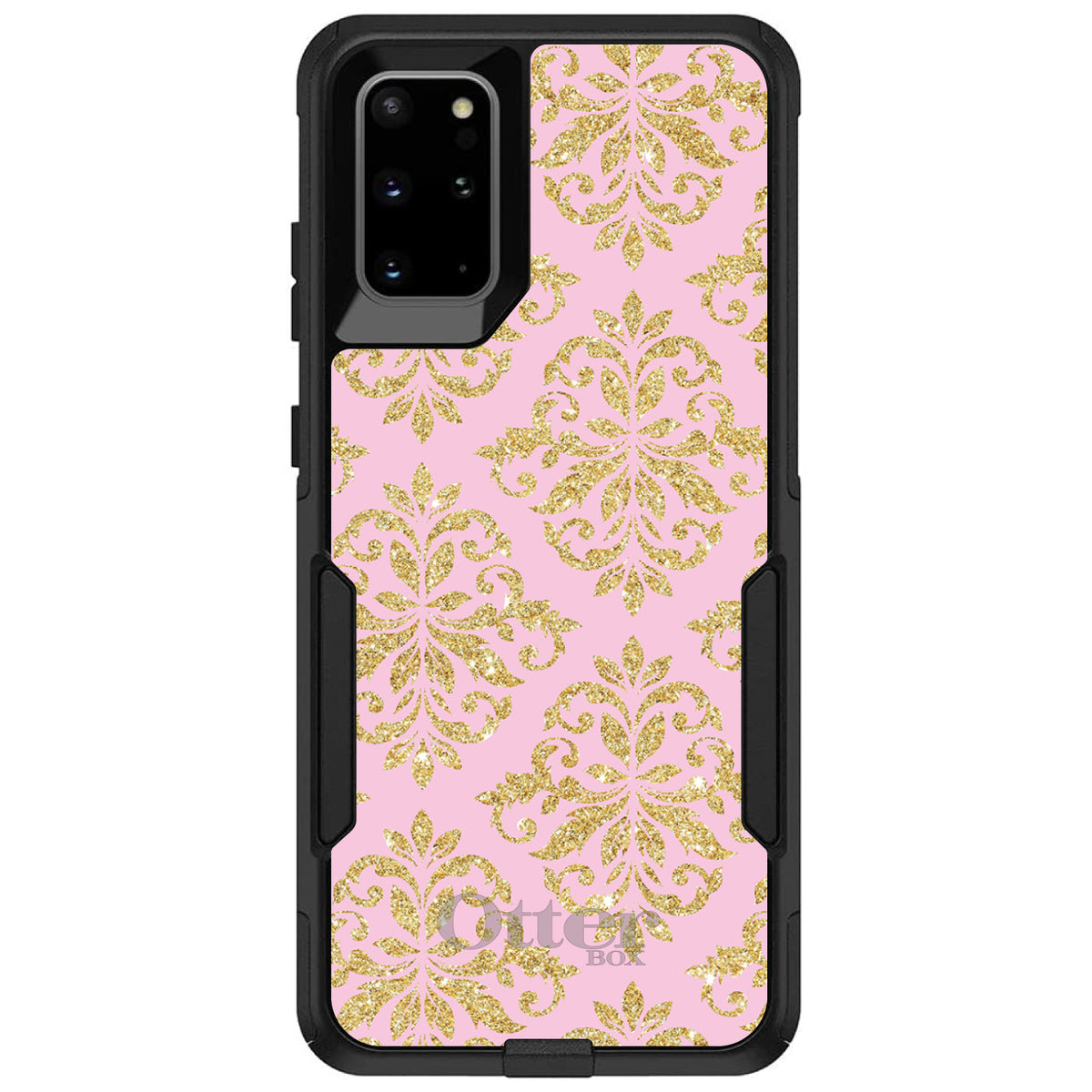 Pink & Gold Print, Damask Pattern OtterBox Commuter Case for iPhone & Galaxy, view 6