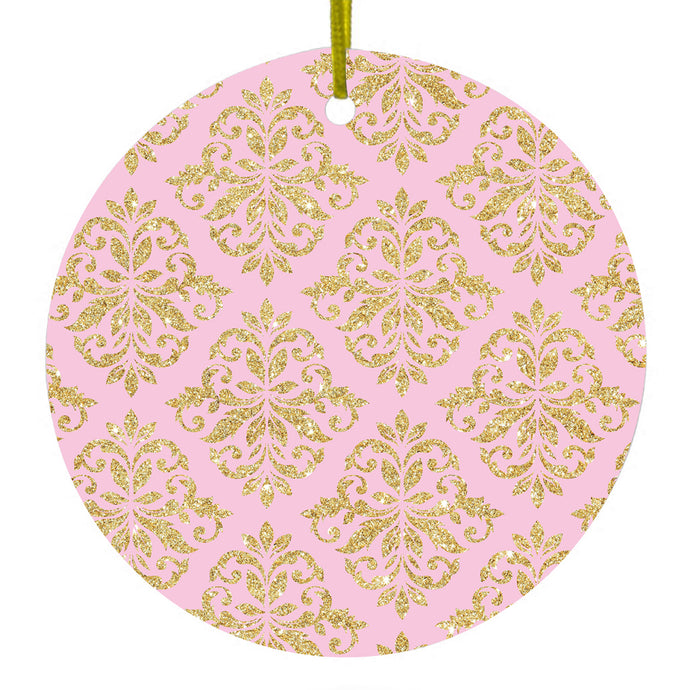 Damask Pattern Ceramic Ornament