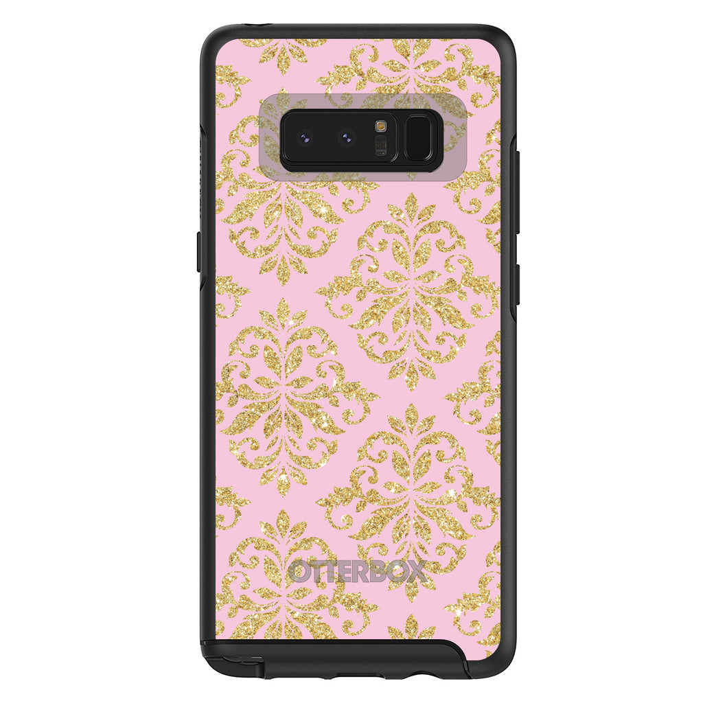 Pink & Gold Print, Damask Pattern OtterBox Symmetry Case for iPhone & Galaxy, view 14