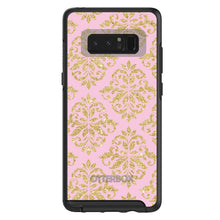 DistinctInk™ OtterBox Symmetry Series Case for Apple iPhone / Samsung Galaxy / Google Pixel - Pink & Gold Print - Damask Pattern