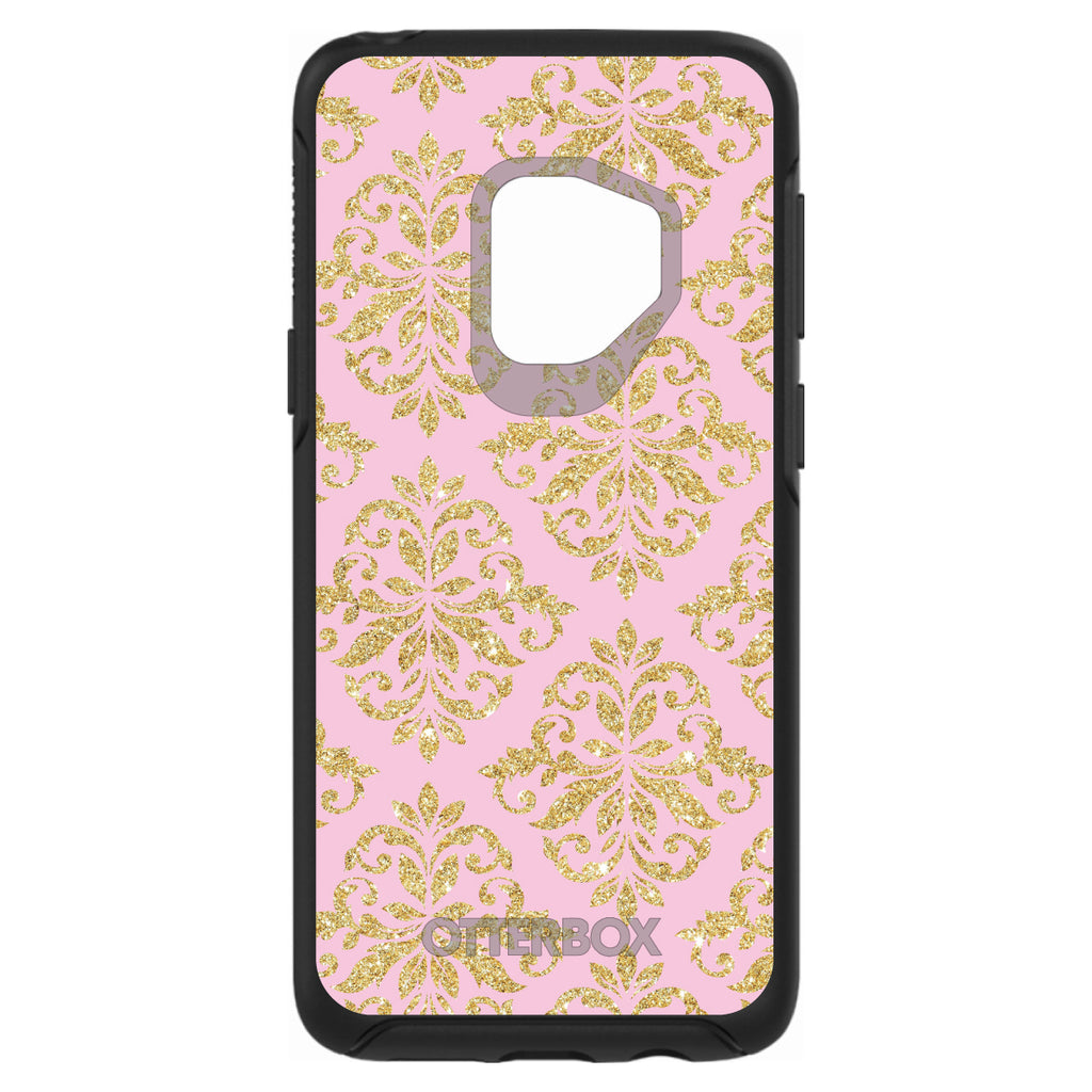 Pink & Gold Print, Damask Pattern OtterBox Symmetry Case for iPhone & Galaxy, view 8