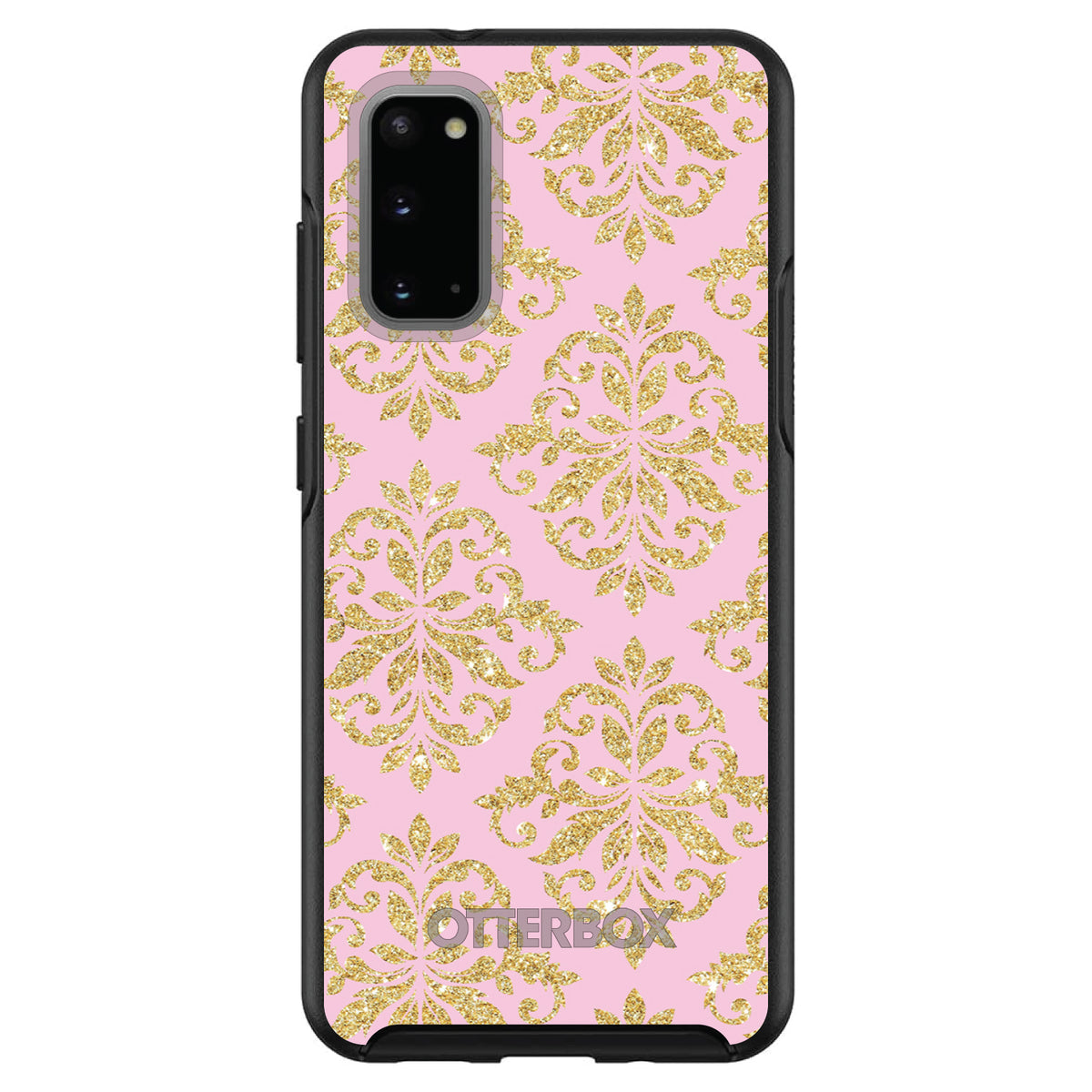 Pink & Gold Print, Damask Pattern OtterBox Symmetry Case for iPhone & Galaxy, view 5