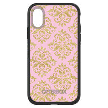 DistinctInk™ OtterBox Symmetry Series Case for Apple iPhone / Samsung Galaxy / Google Pixel - Pink & Gold Print - Damask Pattern