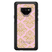 DistinctInk™ OtterBox Commuter Series Case for Apple iPhone or Samsung Galaxy - Pink & Gold Print - Damask Pattern