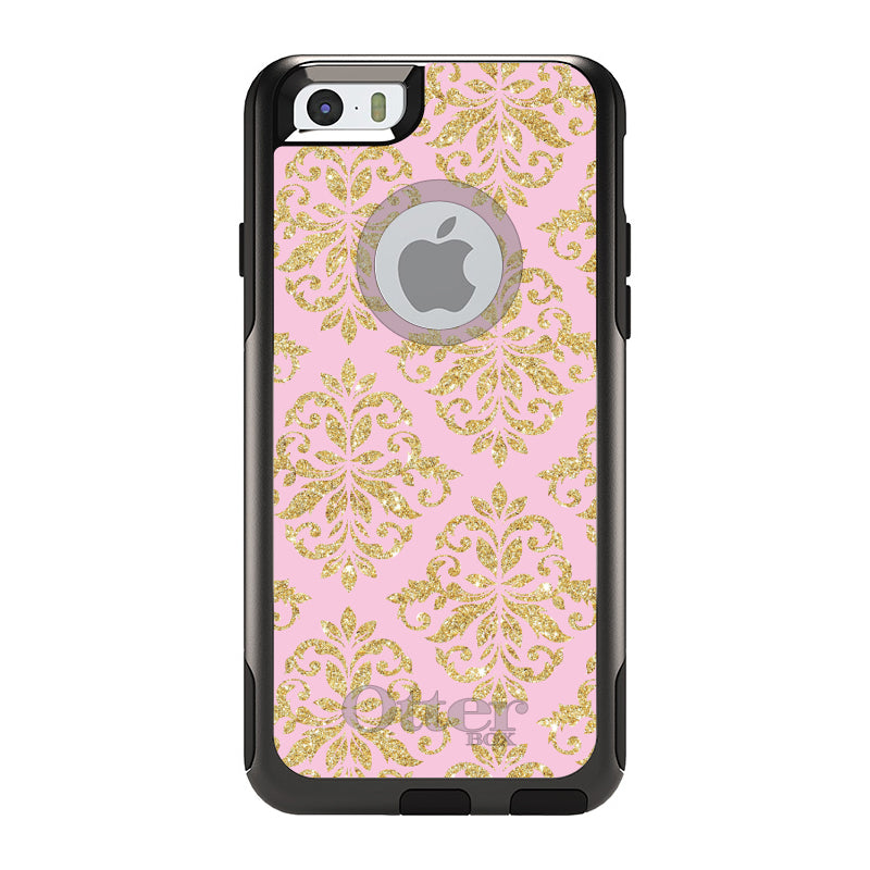 Pink & Gold Print, Damask Pattern OtterBox Commuter Case for iPhone & Galaxy, view 4