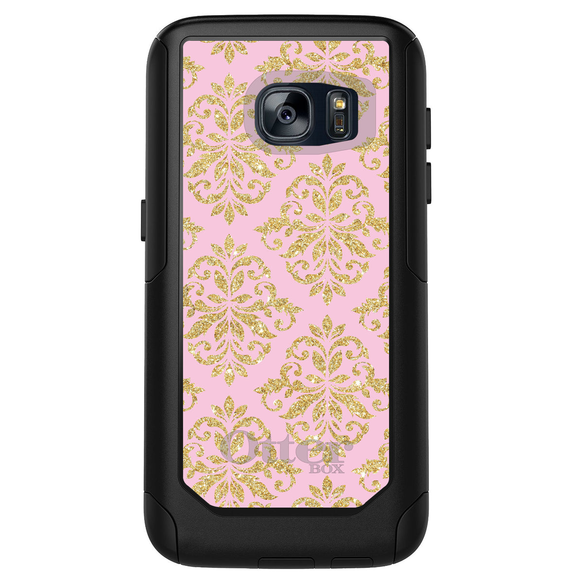 Pink & Gold Print, Damask Pattern OtterBox Commuter Case for iPhone & Galaxy, view 11