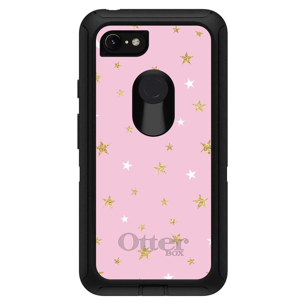 Pink & Gold Print, Stars Pattern OtterBox Defender Case for iPhone & Galaxy, view 18