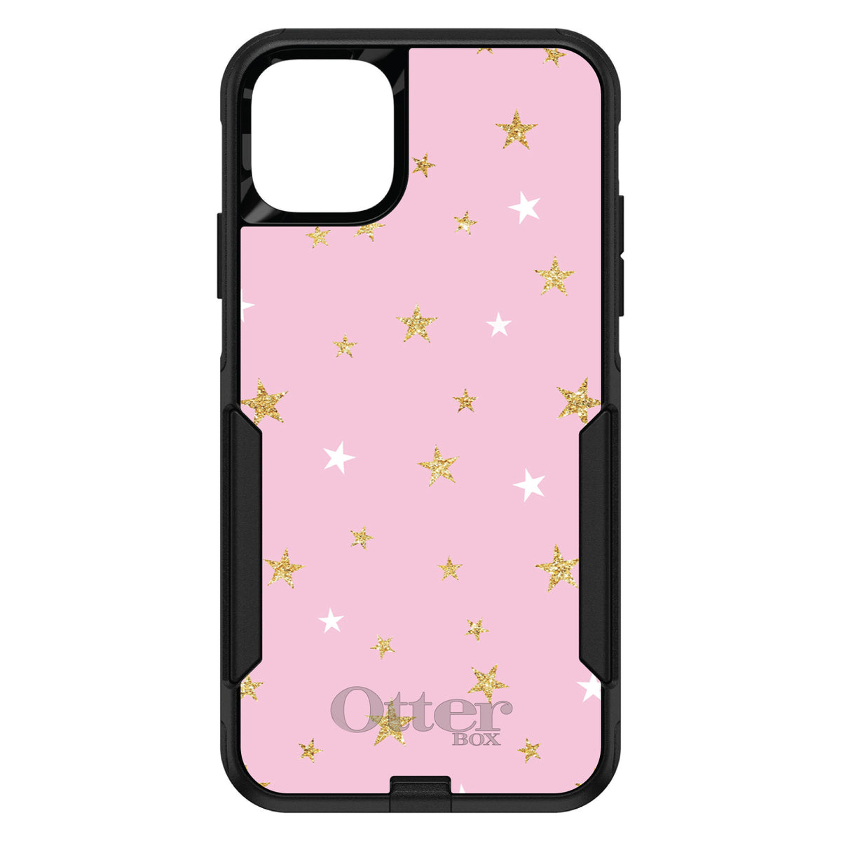 Pink & Gold Print, Stars Pattern OtterBox Commuter Case for iPhone & Galaxy, view 2