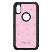 DistinctInk™ OtterBox Defender Series Case for Apple iPhone / Samsung Galaxy / Google Pixel - Pink & Gold Print - Stars Pattern