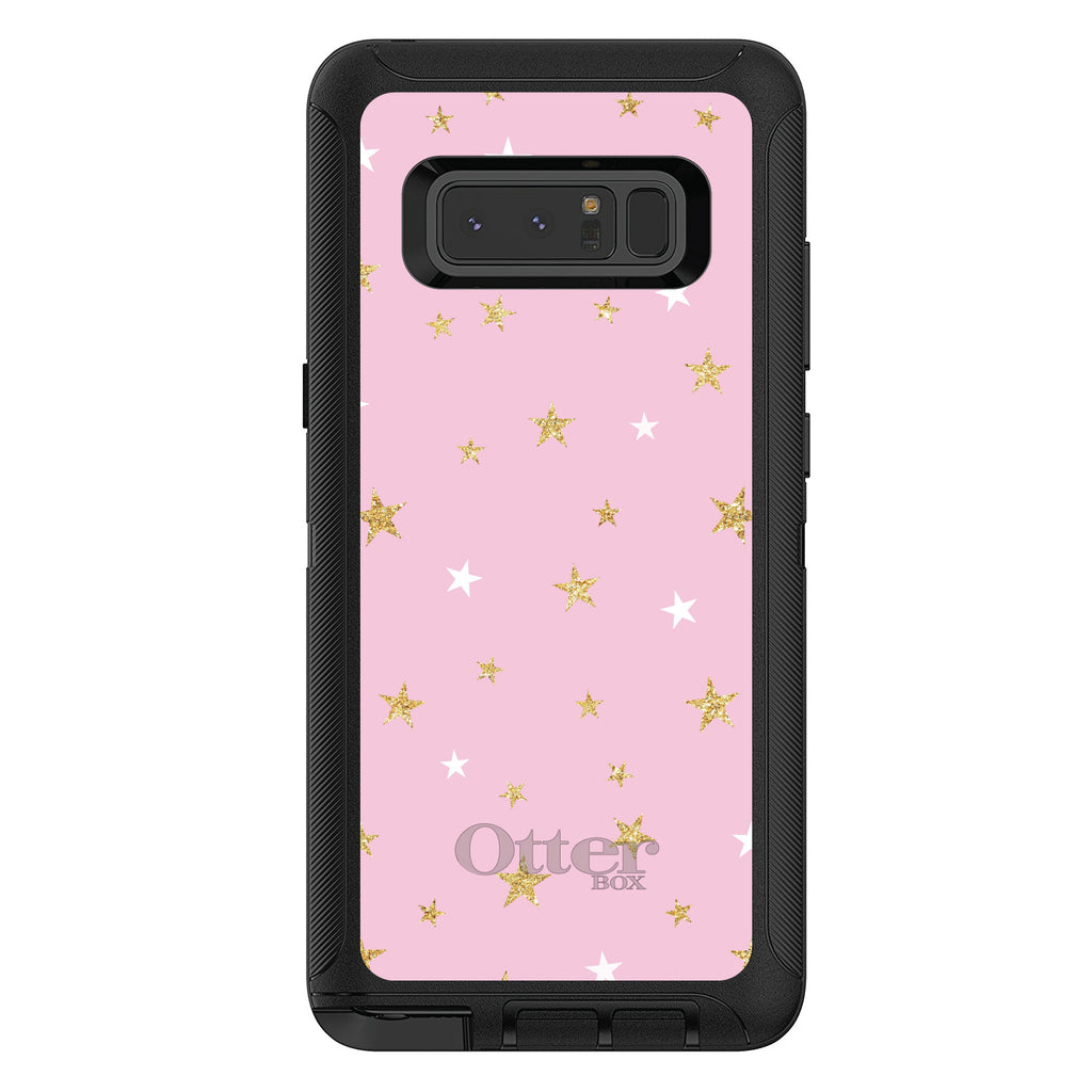 Pink & Gold Print, Stars Pattern OtterBox Defender Case for iPhone & Galaxy, view 17