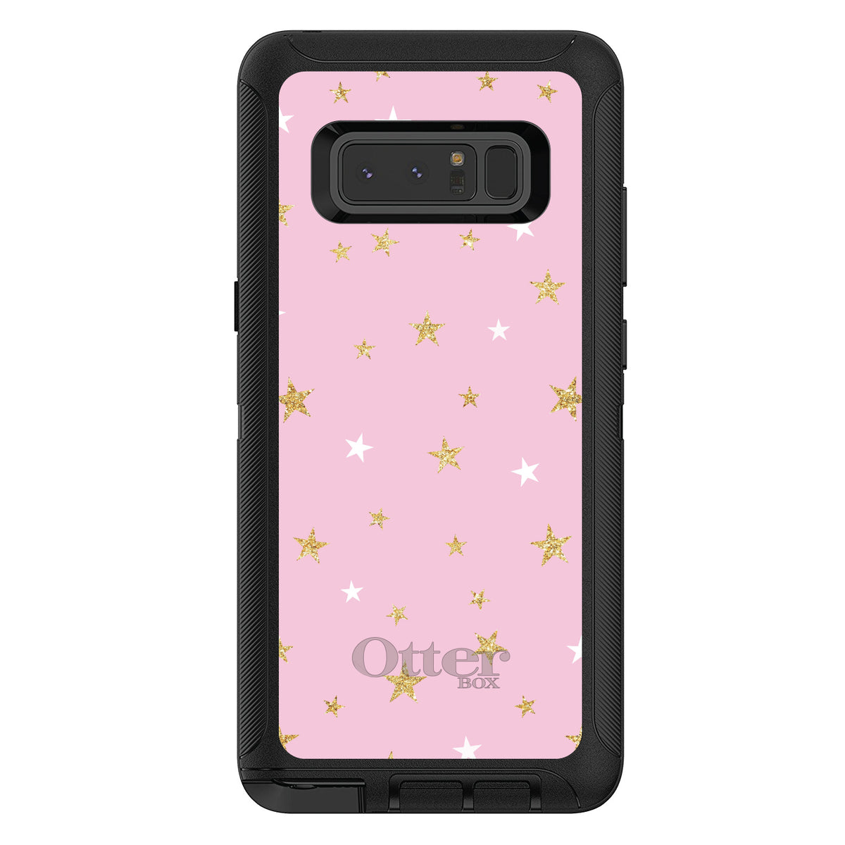 Pink & Gold Print, Stars Pattern OtterBox Defender Case for iPhone & Galaxy, view 17