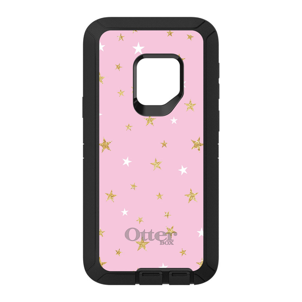 Pink & Gold Print, Stars Pattern OtterBox Defender Case for iPhone & Galaxy, view 11