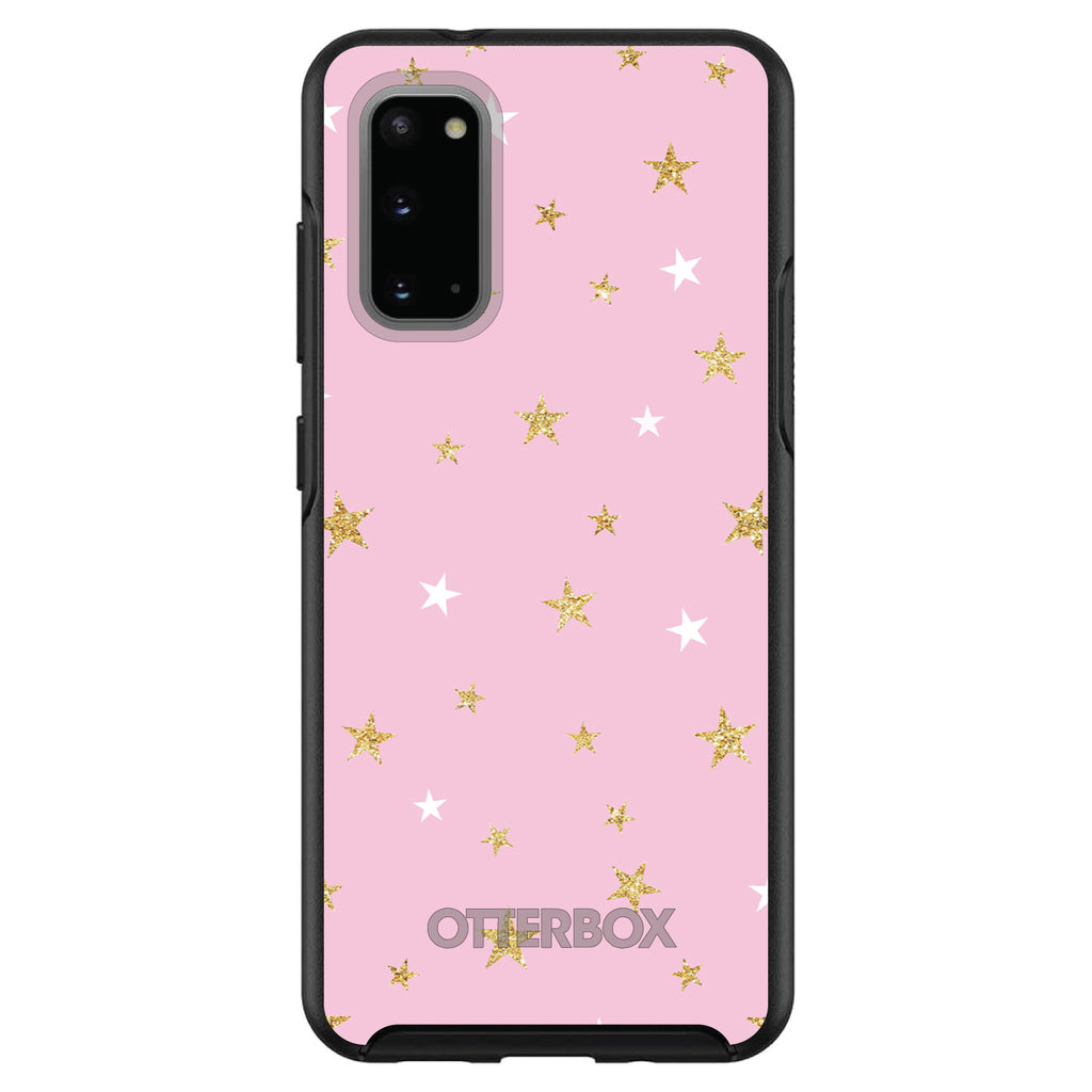 Pink & Gold Print, Stars Pattern OtterBox Symmetry Case for iPhone & Galaxy, view 5