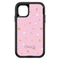 Pink & Gold Print, Stars Pattern OtterBox Defender Case for iPhone & Galaxy, view 2