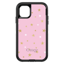 DistinctInk™ OtterBox Defender Series Case for Apple iPhone / Samsung Galaxy / Google Pixel - Pink & Gold Print - Stars Pattern