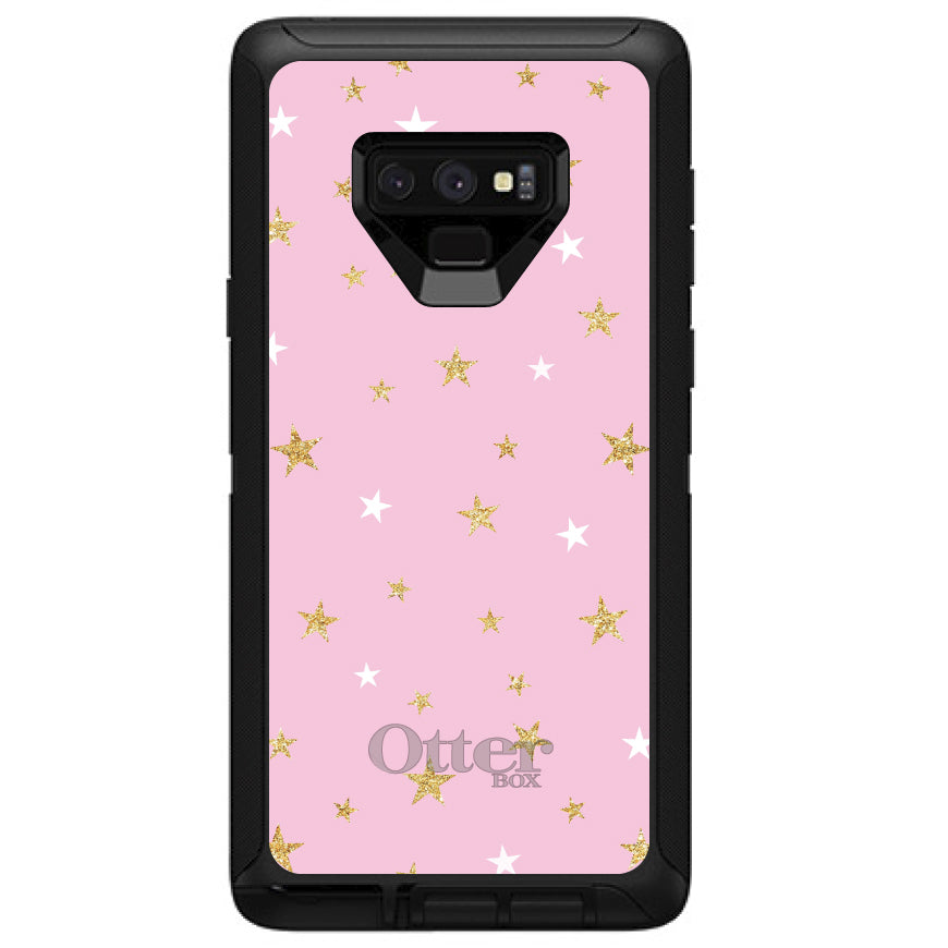 Pink & Gold Print, Stars Pattern OtterBox Defender Case for iPhone & Galaxy, view 16
