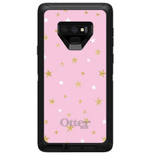 DistinctInk™ OtterBox Defender Series Case for Apple iPhone / Samsung Galaxy / Google Pixel - Pink & Gold Print - Stars Pattern