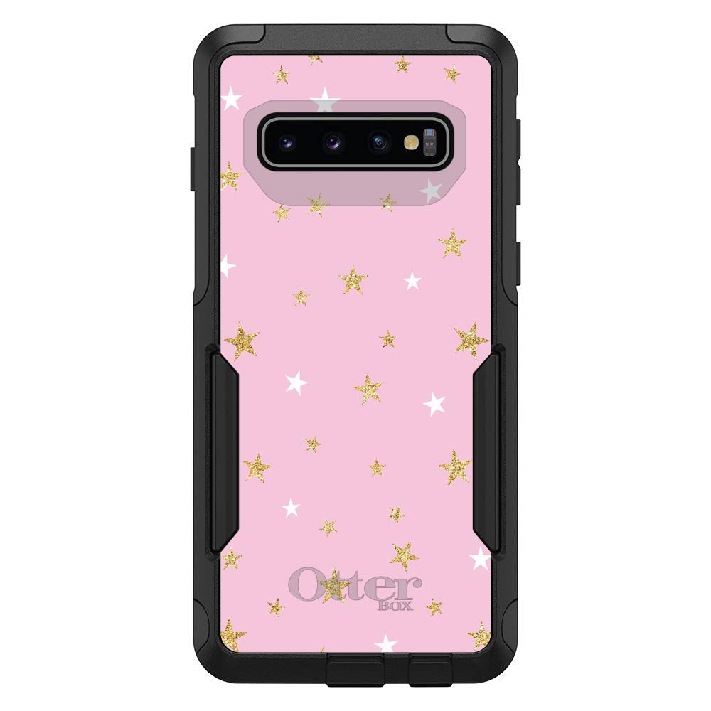 Pink & Gold Print, Stars Pattern OtterBox Commuter Case for iPhone & Galaxy, view 7