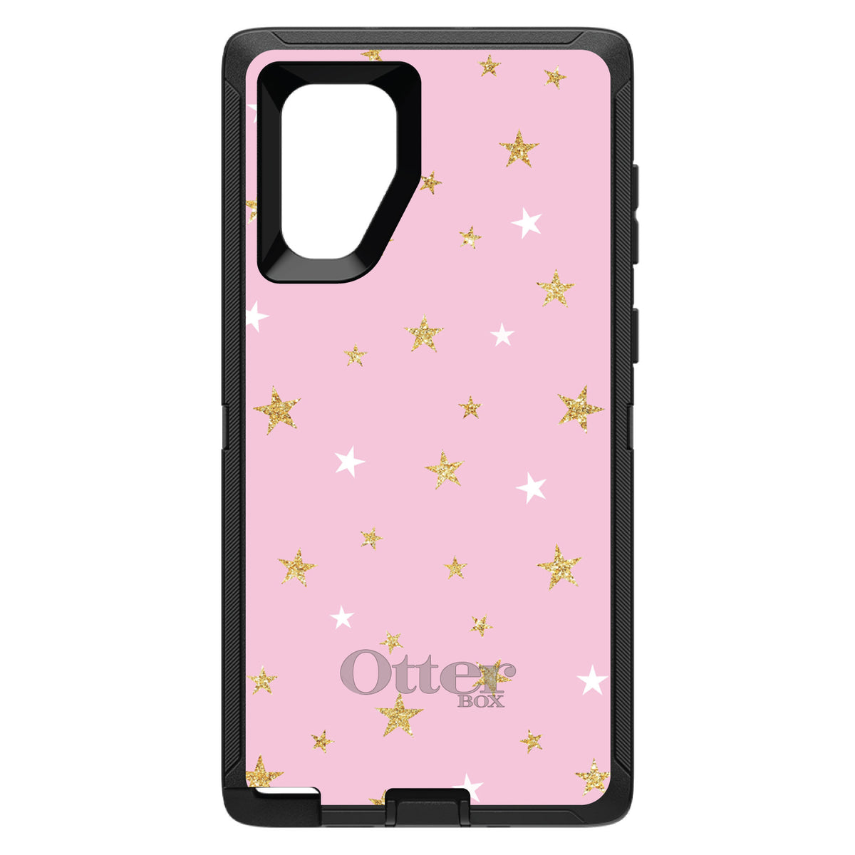 Pink & Gold Print, Stars Pattern OtterBox Defender Case for iPhone & Galaxy, view 14