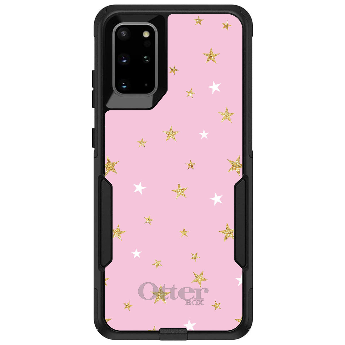 Pink & Gold Print, Stars Pattern OtterBox Commuter Case for iPhone & Galaxy, view 6