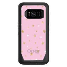 DistinctInk™ OtterBox Defender Series Case for Apple iPhone / Samsung Galaxy / Google Pixel - Pink & Gold Print - Stars Pattern