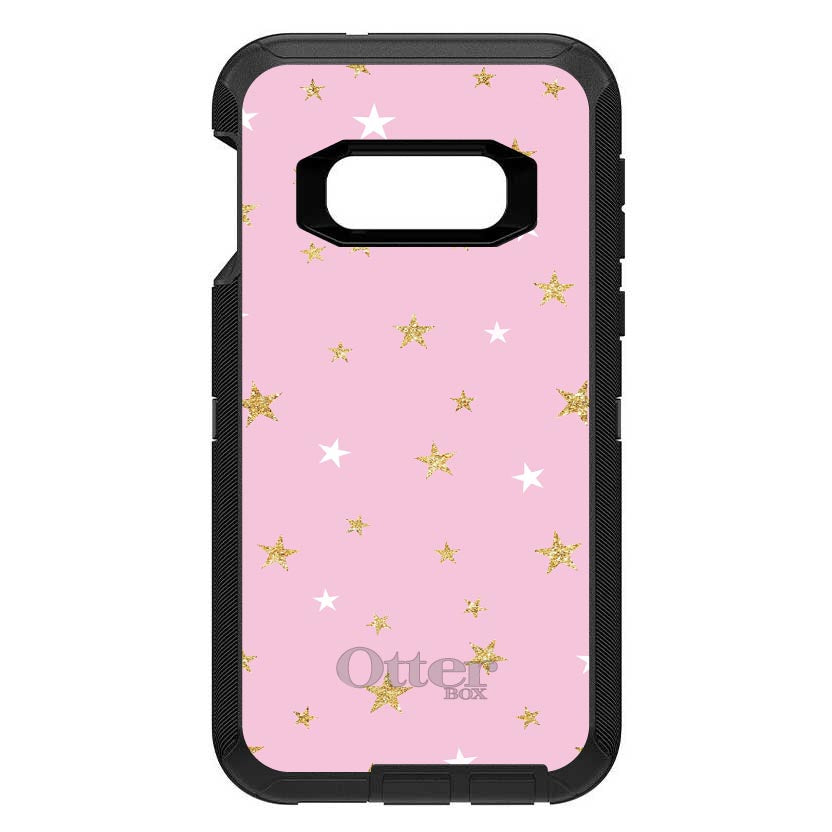 Pink & Gold Print, Stars Pattern OtterBox Defender Case for iPhone & Galaxy, view 10