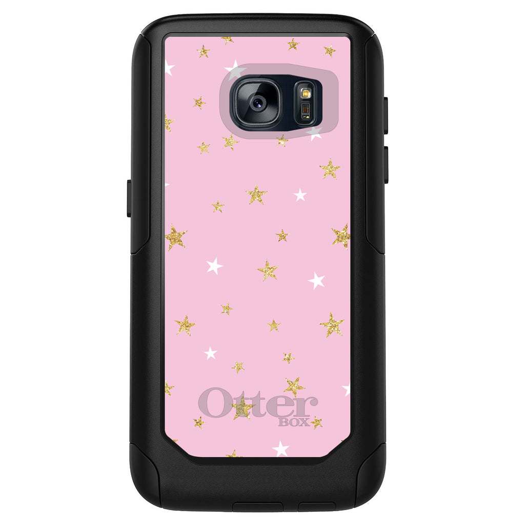 Pink & Gold Print, Stars Pattern OtterBox Commuter Case for iPhone & Galaxy, view 11