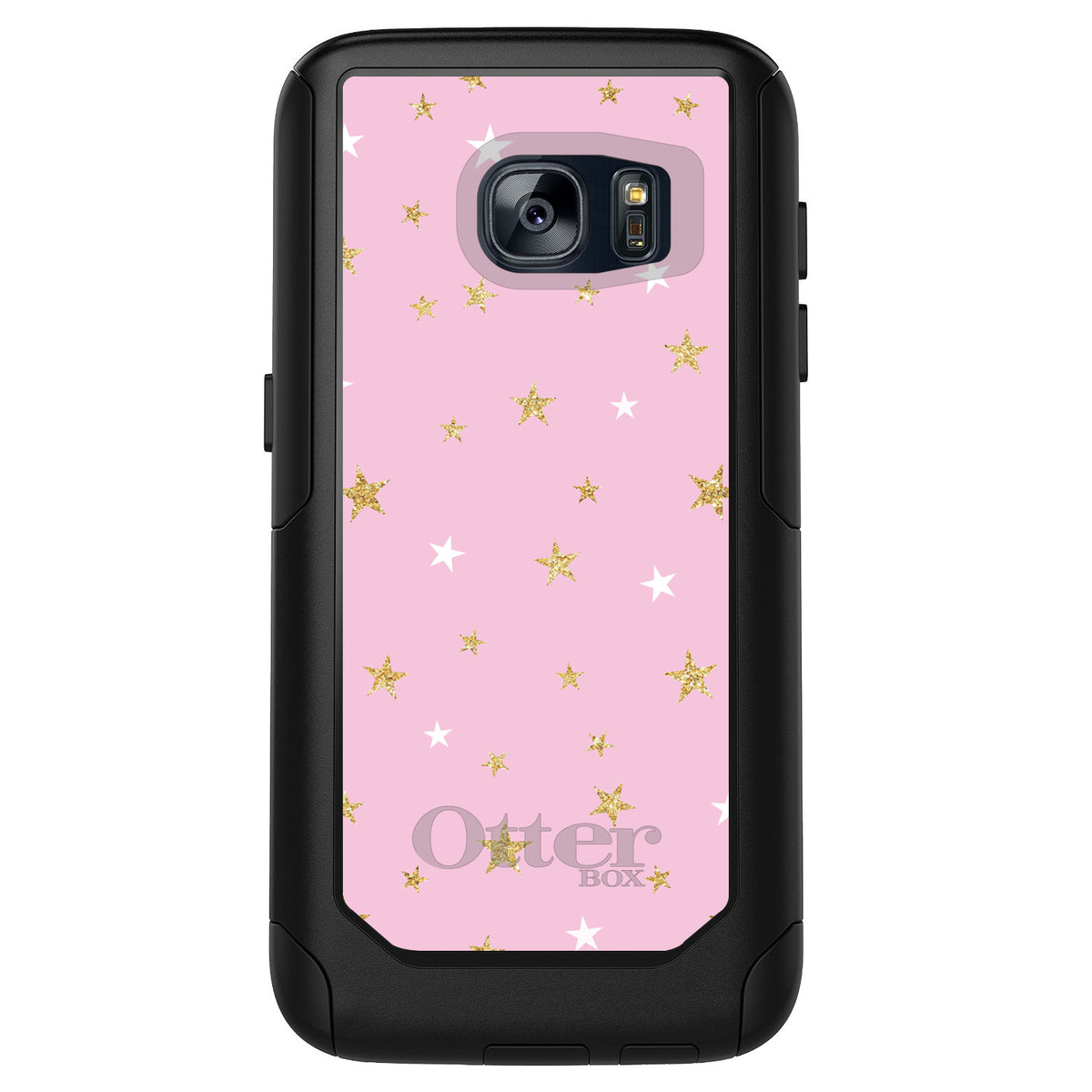 Pink & Gold Print, Stars Pattern OtterBox Commuter Case for iPhone & Galaxy, view 11