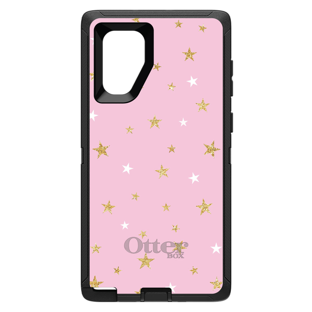 Pink & Gold Print, Stars Pattern OtterBox Defender Case for iPhone & Galaxy, view 15