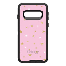DistinctInk™ OtterBox Defender Series Case for Apple iPhone / Samsung Galaxy / Google Pixel - Pink & Gold Print - Stars Pattern