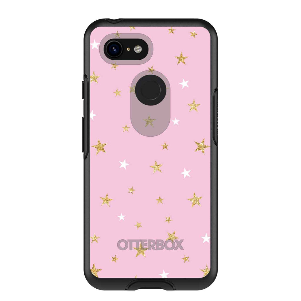 Pink & Gold Print, Stars Pattern OtterBox Symmetry Case for iPhone & Galaxy, view 15