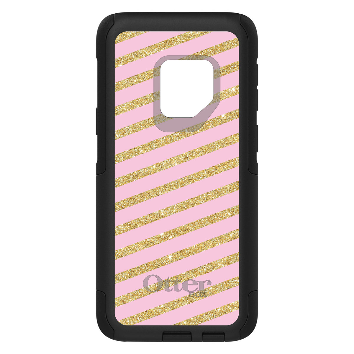 Pink & Gold Print, Diagonal Stripes Pattern OtterBox Commuter Case for iPhone & Galaxy, view 9