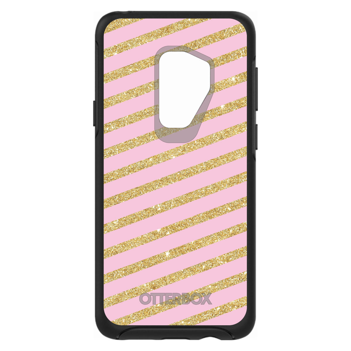 Pink & Gold Print, Diagonal Stripes Pattern OtterBox Symmetry Case for iPhone & Galaxy, view 9
