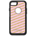 Pink & Gold Print, Diagonal Stripes Pattern OtterBox Commuter Case for iPhone & Galaxy
