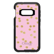 DistinctInk™ OtterBox Defender Series Case for Apple iPhone / Samsung Galaxy / Google Pixel - Pink & Gold Print - Polka Dots Pattern
