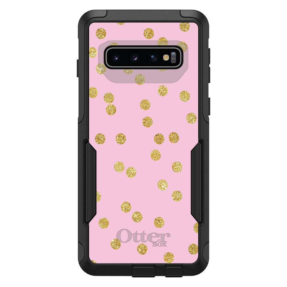 Pink & Gold Print, Polka Dots Pattern OtterBox Commuter Case for iPhone & Galaxy, view 7