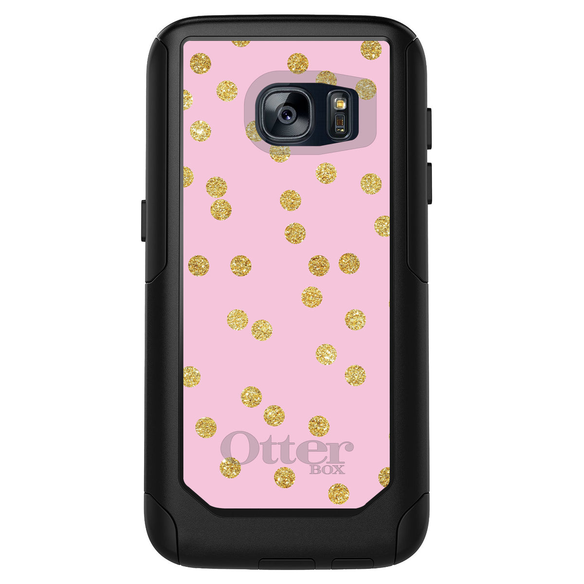 Pink & Gold Print, Polka Dots Pattern OtterBox Commuter Case for iPhone & Galaxy, view 11