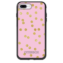 DistinctInk™ OtterBox Symmetry Series Case for Apple iPhone / Samsung Galaxy / Google Pixel - Pink & Gold Print - Polka Dots Pattern