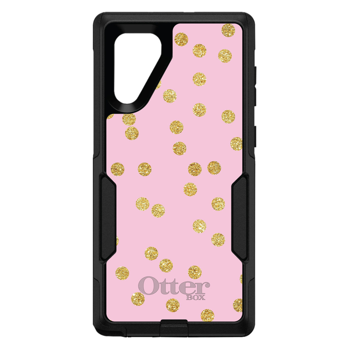 Pink & Gold Print, Polka Dots Pattern OtterBox Commuter Case for iPhone & Galaxy, view 13