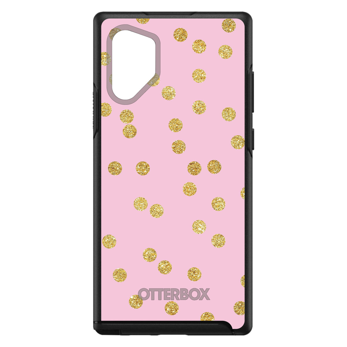 Pink & Gold Print, Polka Dots Pattern OtterBox Symmetry Case for iPhone & Galaxy, view 12