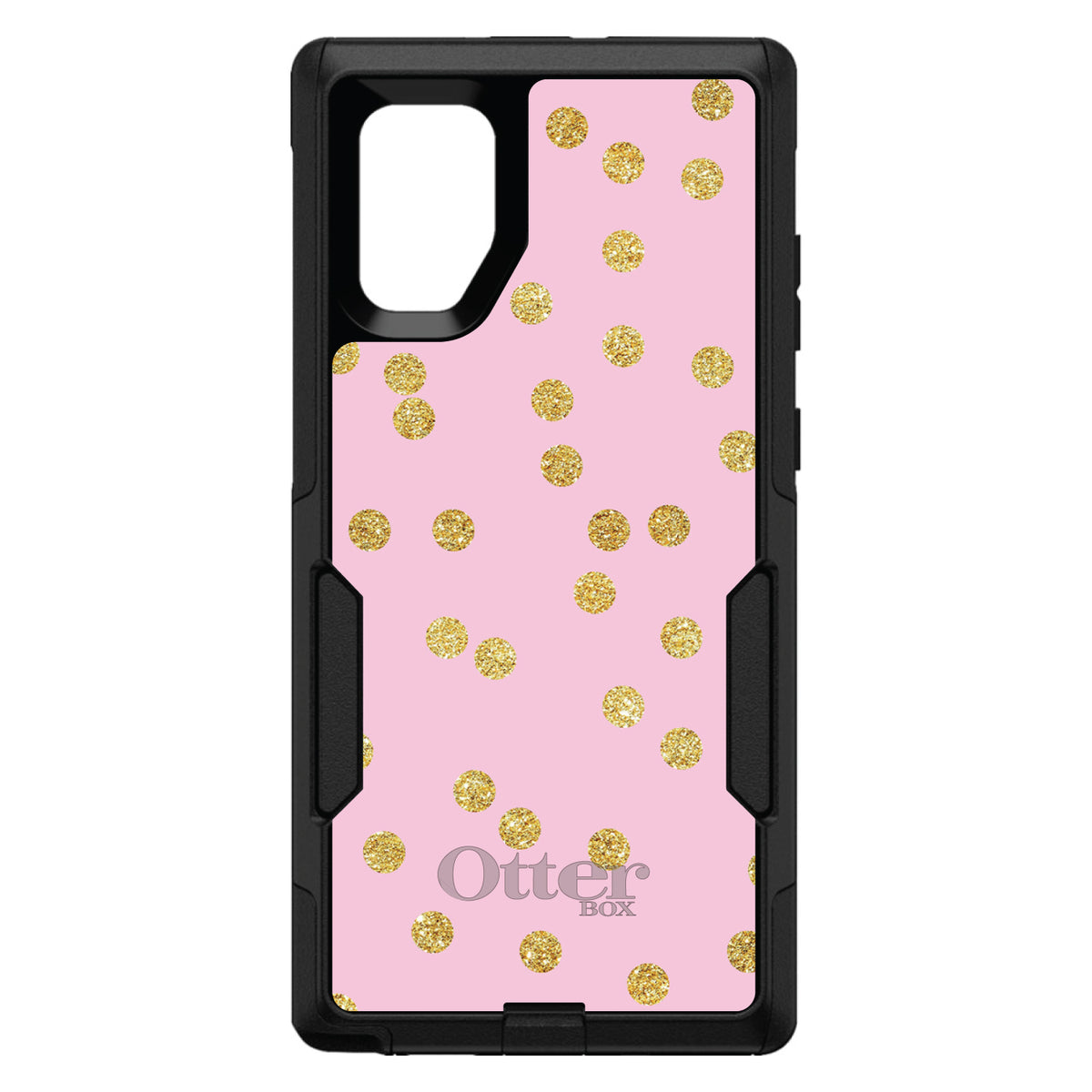 Pink & Gold Print, Polka Dots Pattern OtterBox Commuter Case for iPhone & Galaxy, view 14